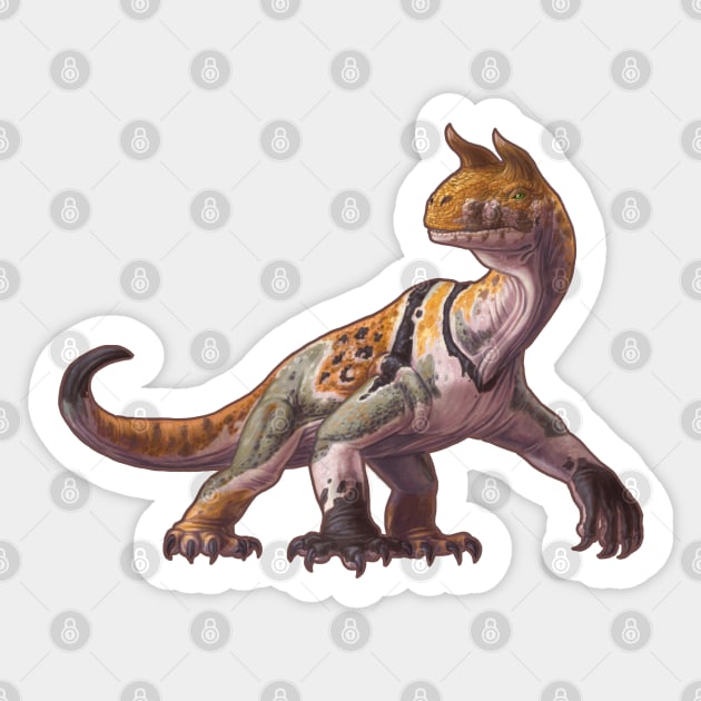 Shringasaurus indicus Sticker by CoffeeBlack